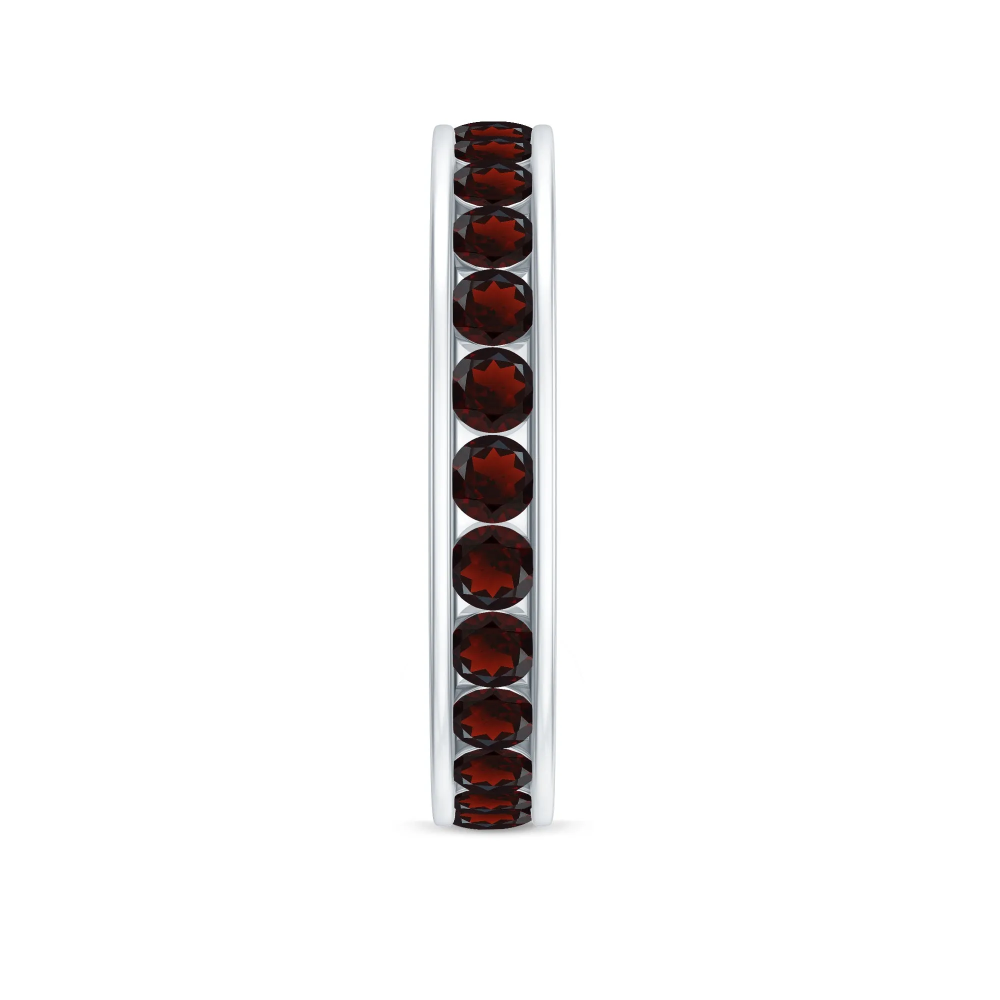 1.25 CT Trellis Set Garnet Eternity Ring for Women