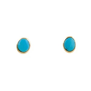 14k Gold Egyptian Turquoise Studs