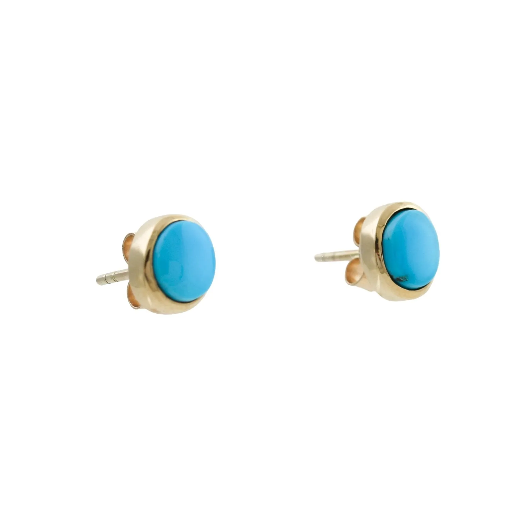 14k Gold Egyptian Turquoise Studs