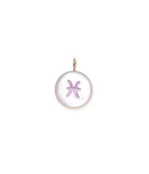 14k Gold Star Sign Charm in Pisces