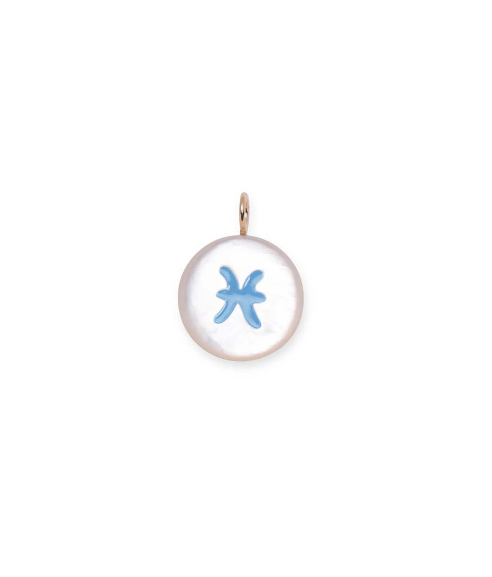 14k Gold Star Sign Charm in Pisces