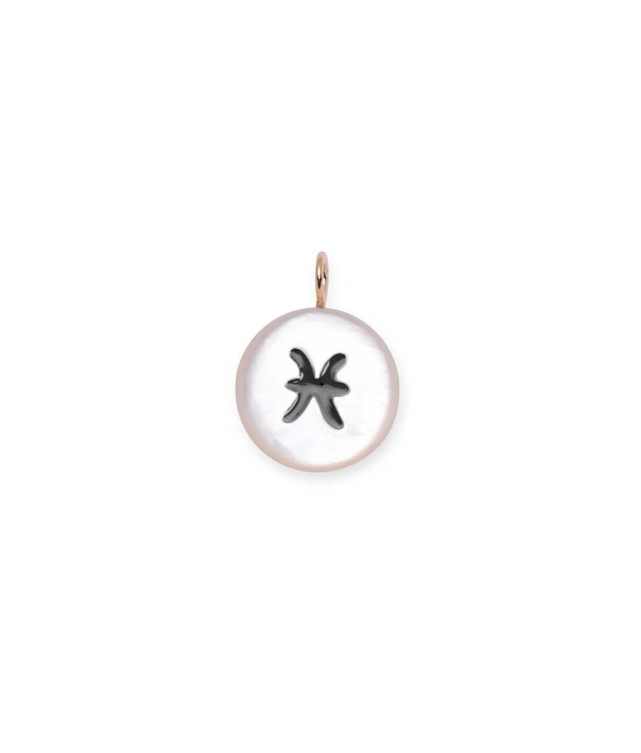 14k Gold Star Sign Charm in Pisces