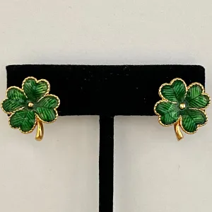 1993 Avon Lucky Clover Earrings