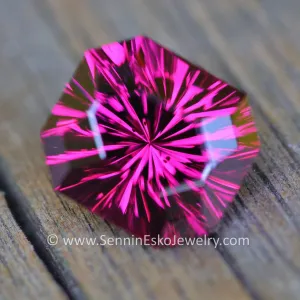 4 Carat Rhodolite Garnet Octagon - 9.3x8.3 mm - Galaxy Cut