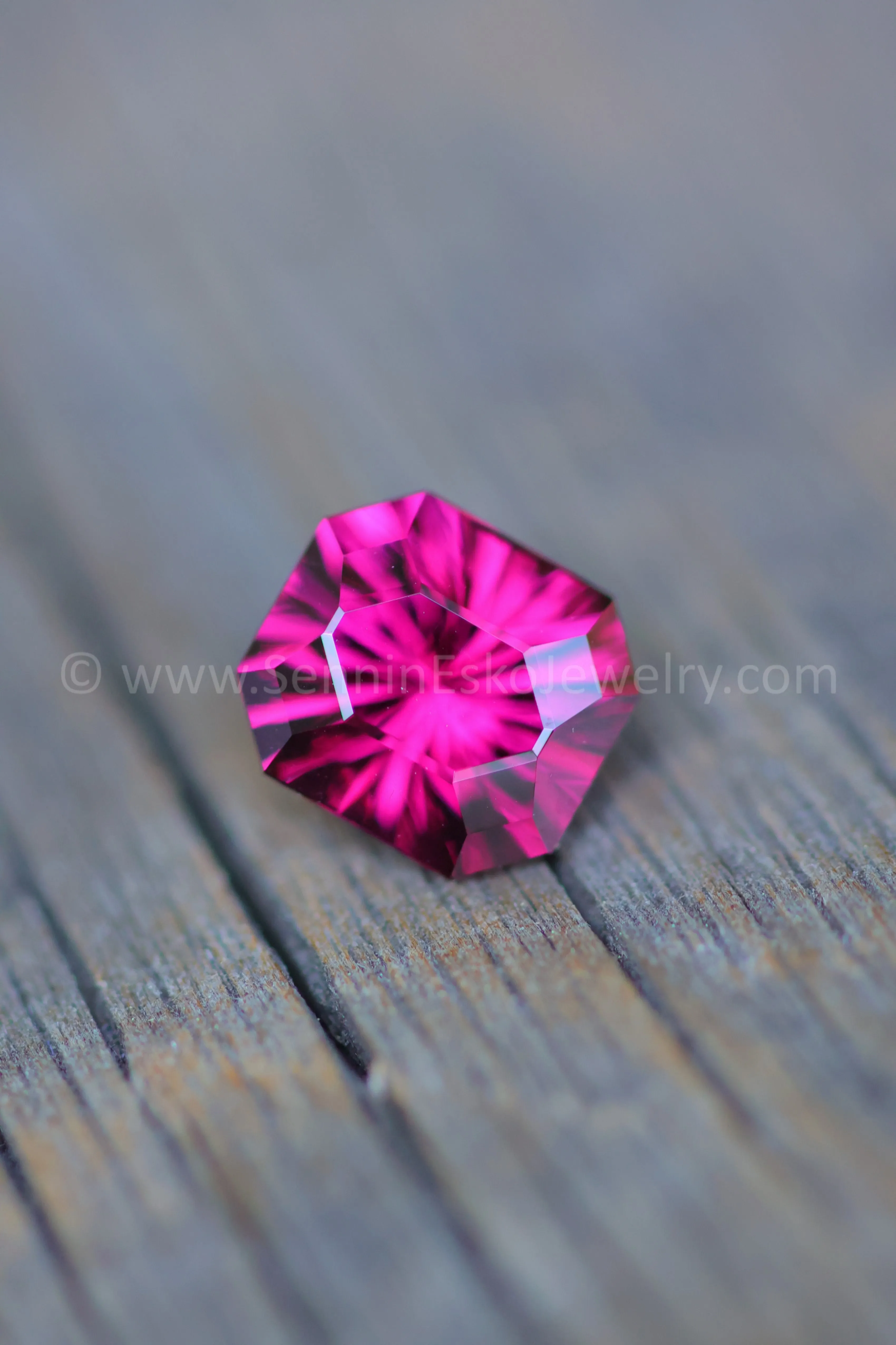 4 Carat Rhodolite Garnet Octagon - 9.3x8.3 mm - Galaxy Cut