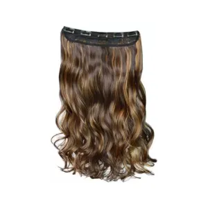 5 Clips Curly And Wavy Brown Highlighted Hair Extension/Braid Hair Accessories For Women/Girls