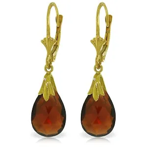 6 Carat 14K Solid Yellow Gold Performance Garnet Earrings