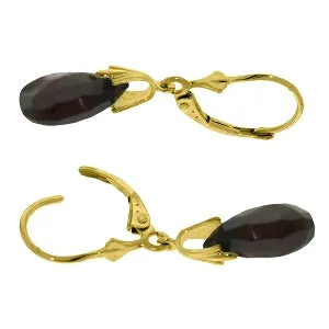 6 Carat 14K Solid Yellow Gold Performance Garnet Earrings