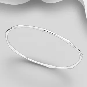 925 Silver Bangle | Bamboo