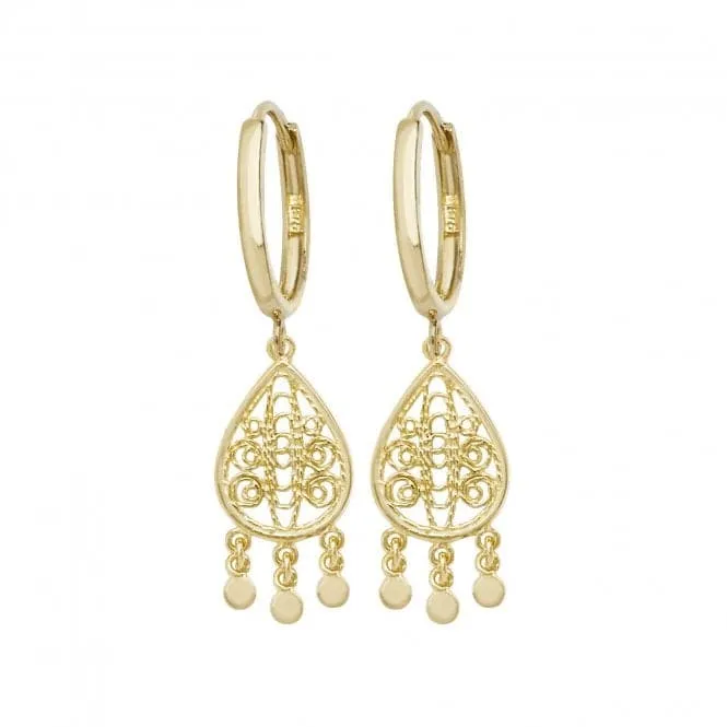 9ct Yellow Gold Drop Earrings ER1115