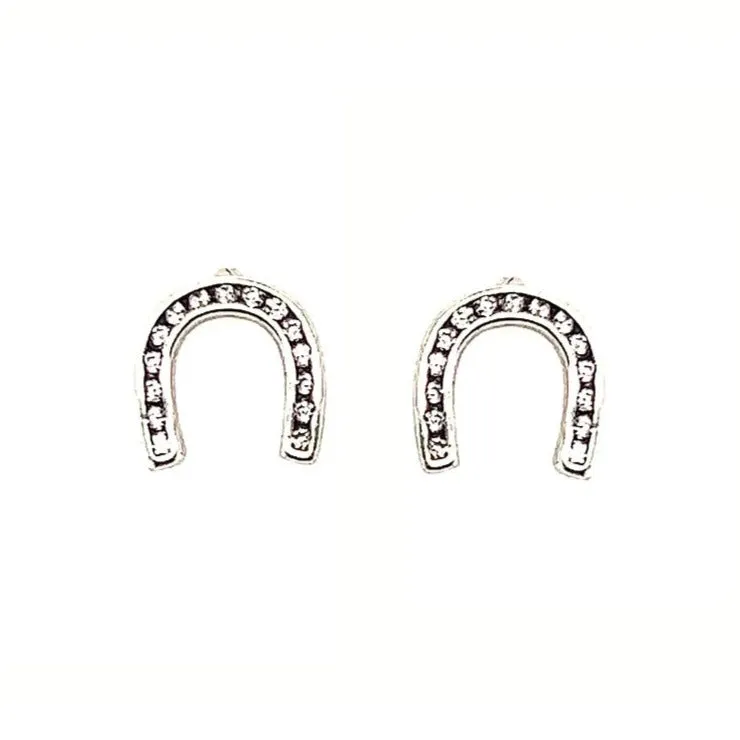 A284 Horseshoe Post Earrings