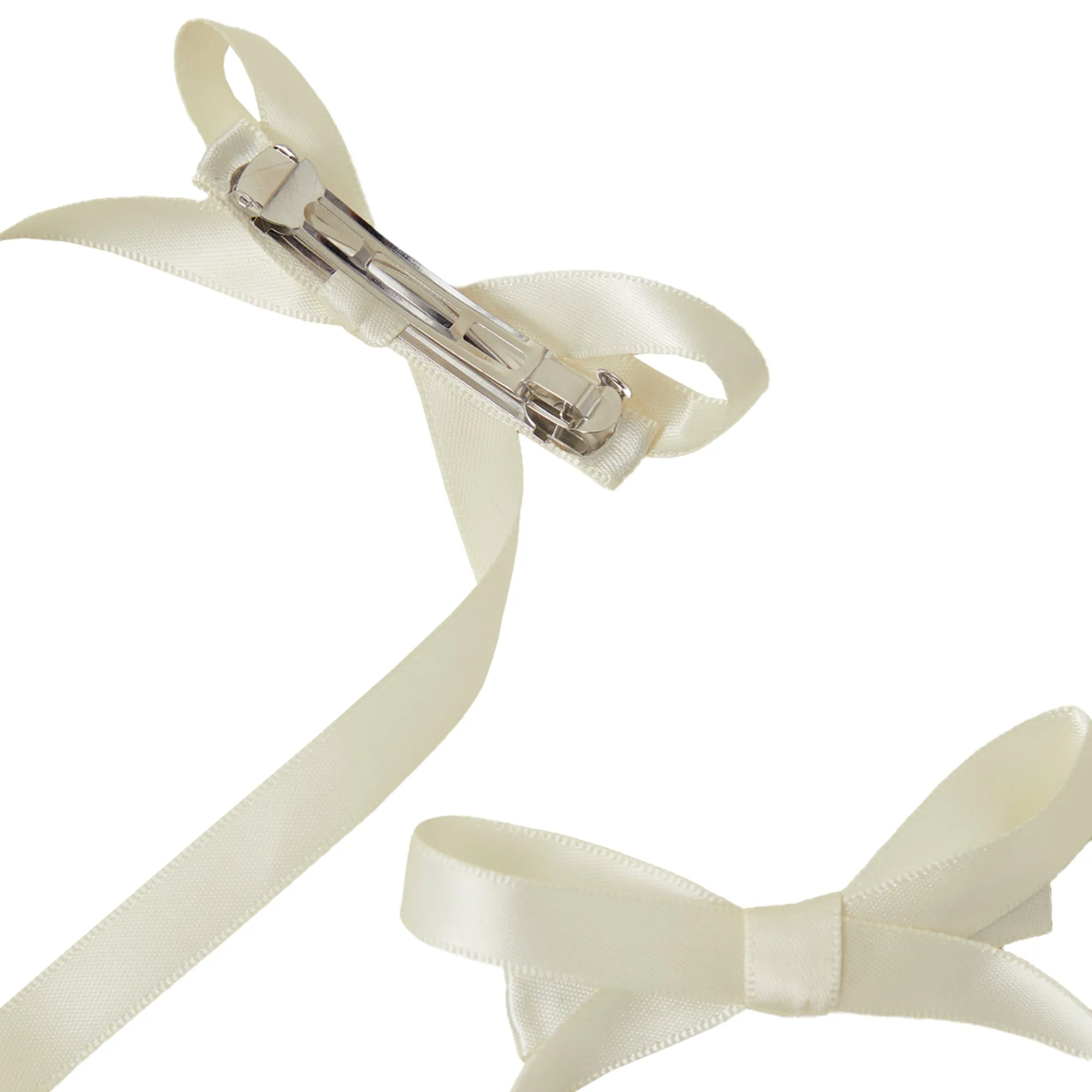 Accessorize London Women Cream Mini Bow Hair Clips Set Of 2