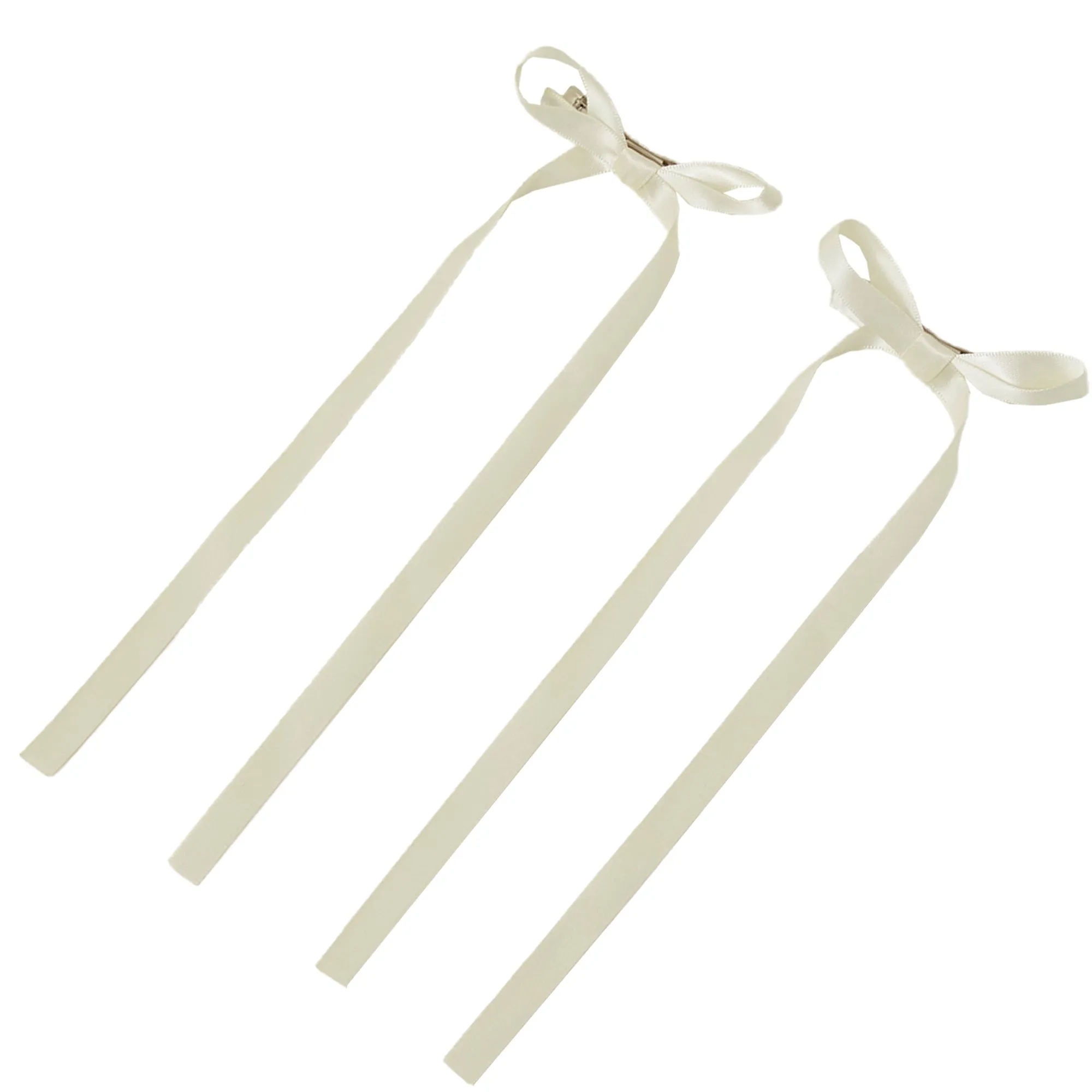 Accessorize London Women Cream Mini Bow Hair Clips Set Of 2