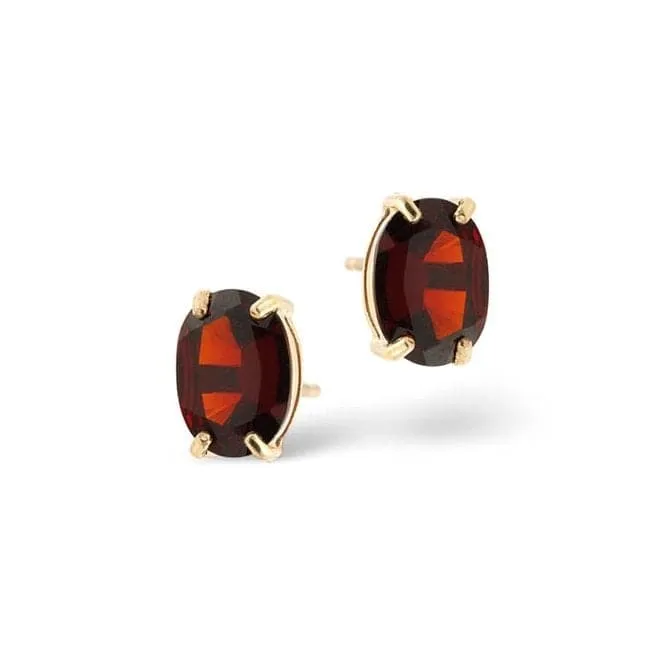 Acotis Diamonds 9K Gold African Garnet Earrings Z1165