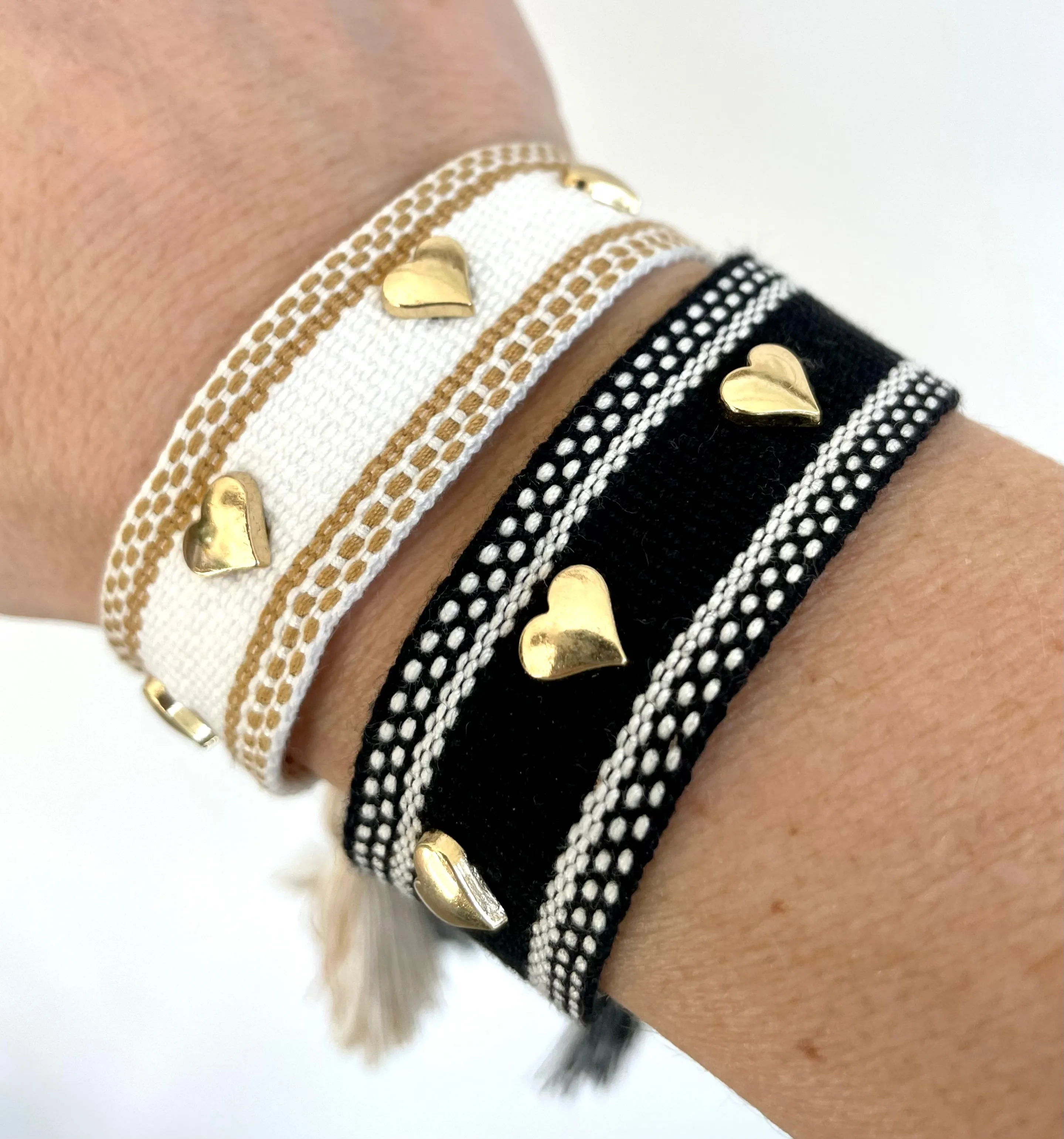 Adjustable Woven Bracelet-White