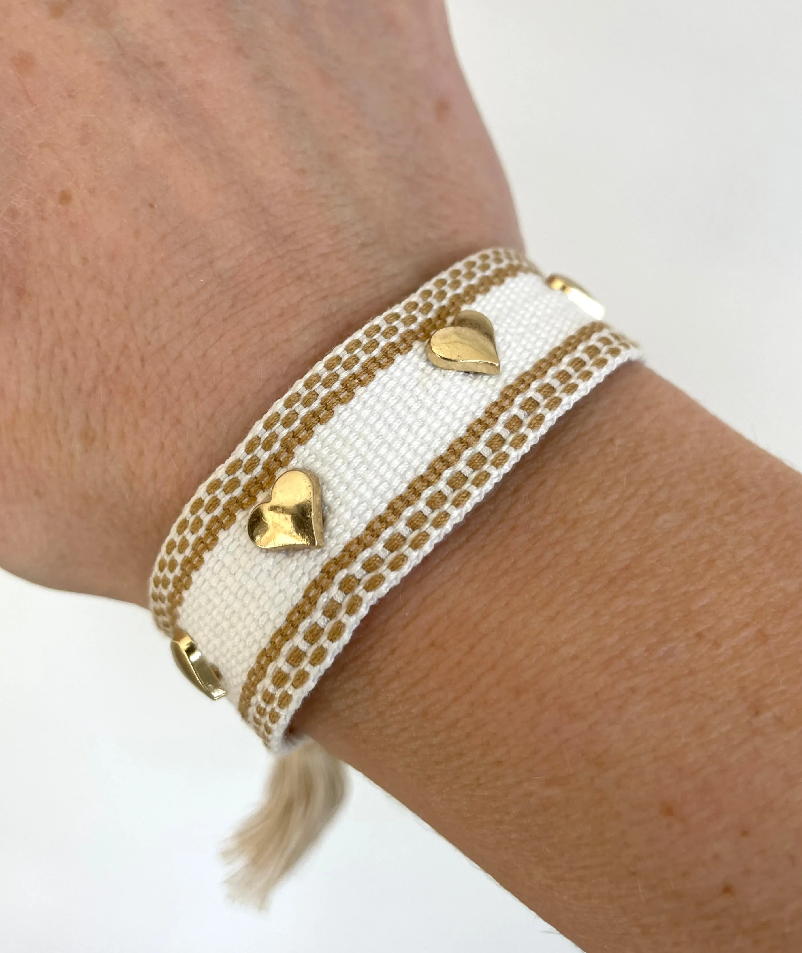 Adjustable Woven Bracelet-White