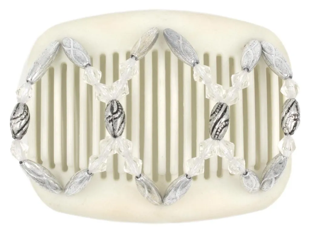 African Butterfly Hair Comb - Dalena White 10