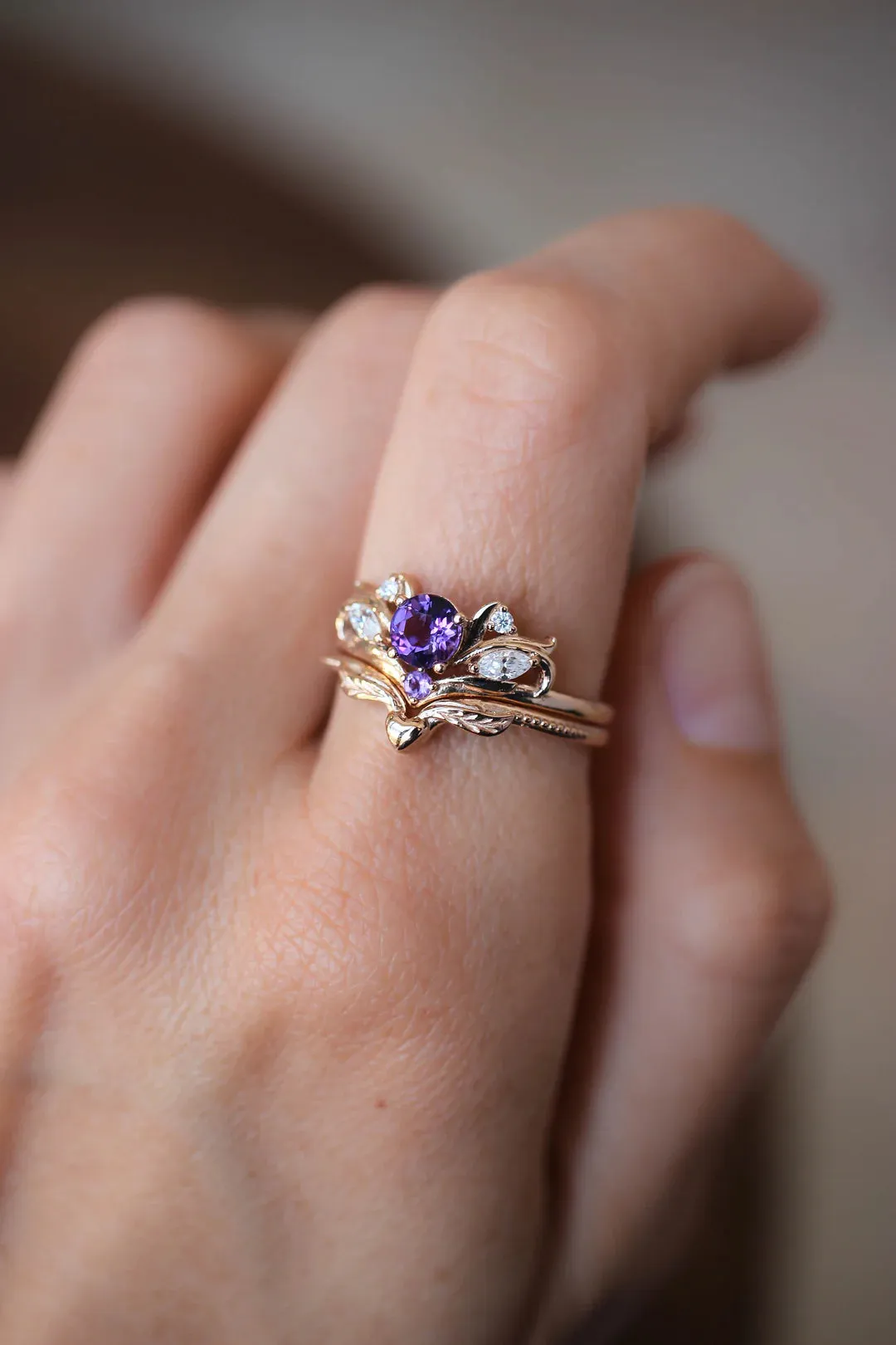 Amethyst Heaven 2 Set Ring