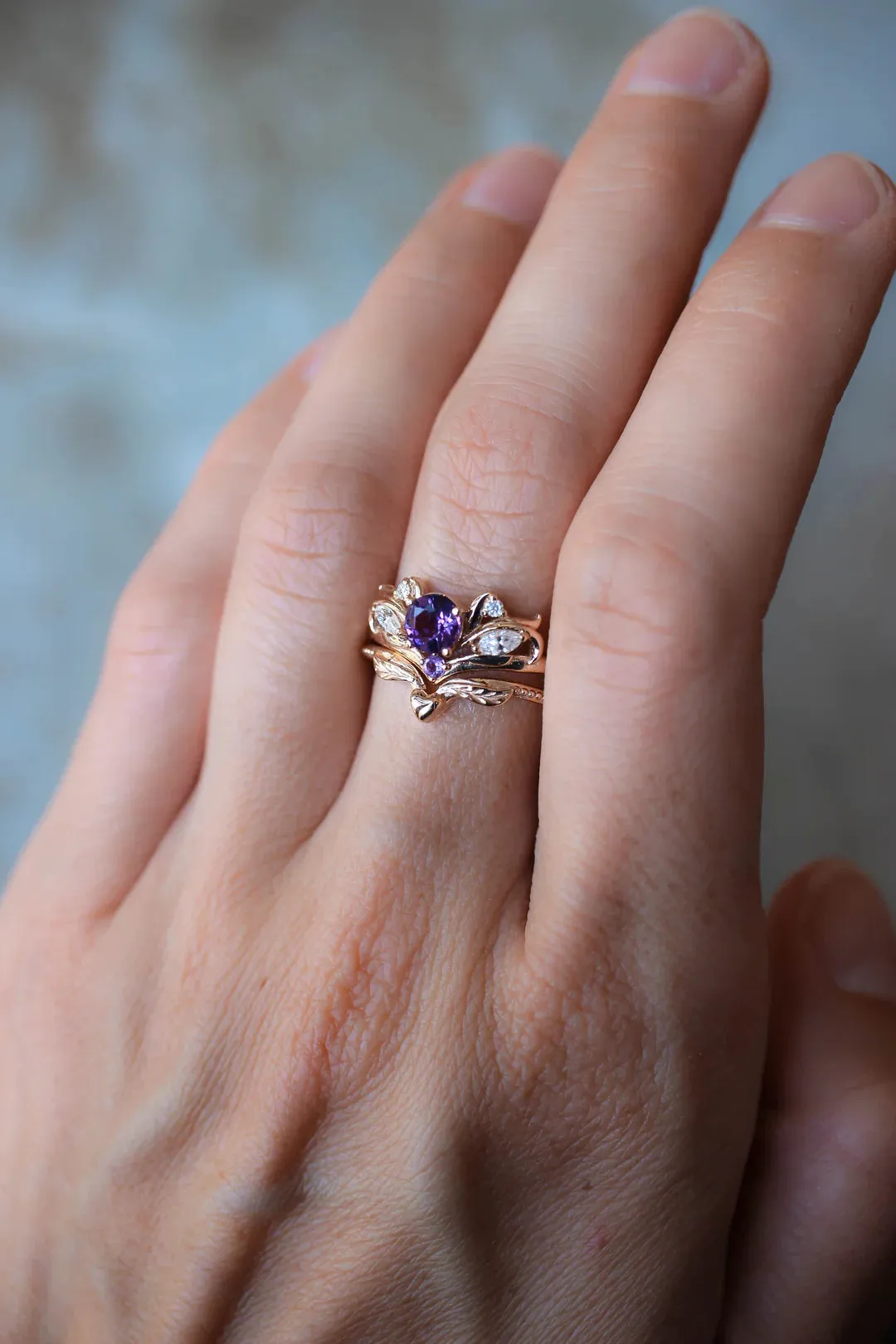 Amethyst Heaven 2 Set Ring