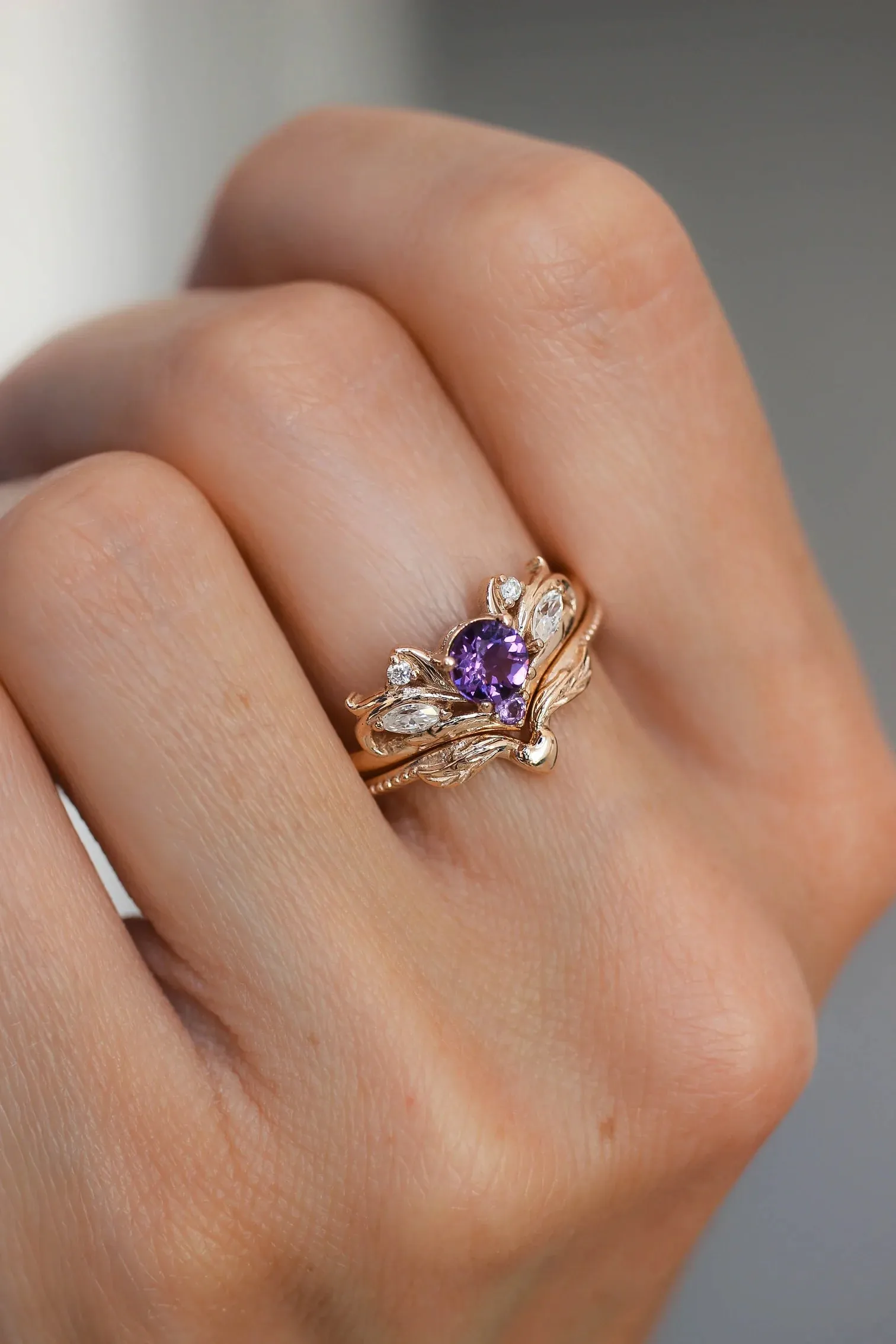 Amethyst Heaven 2 Set Ring