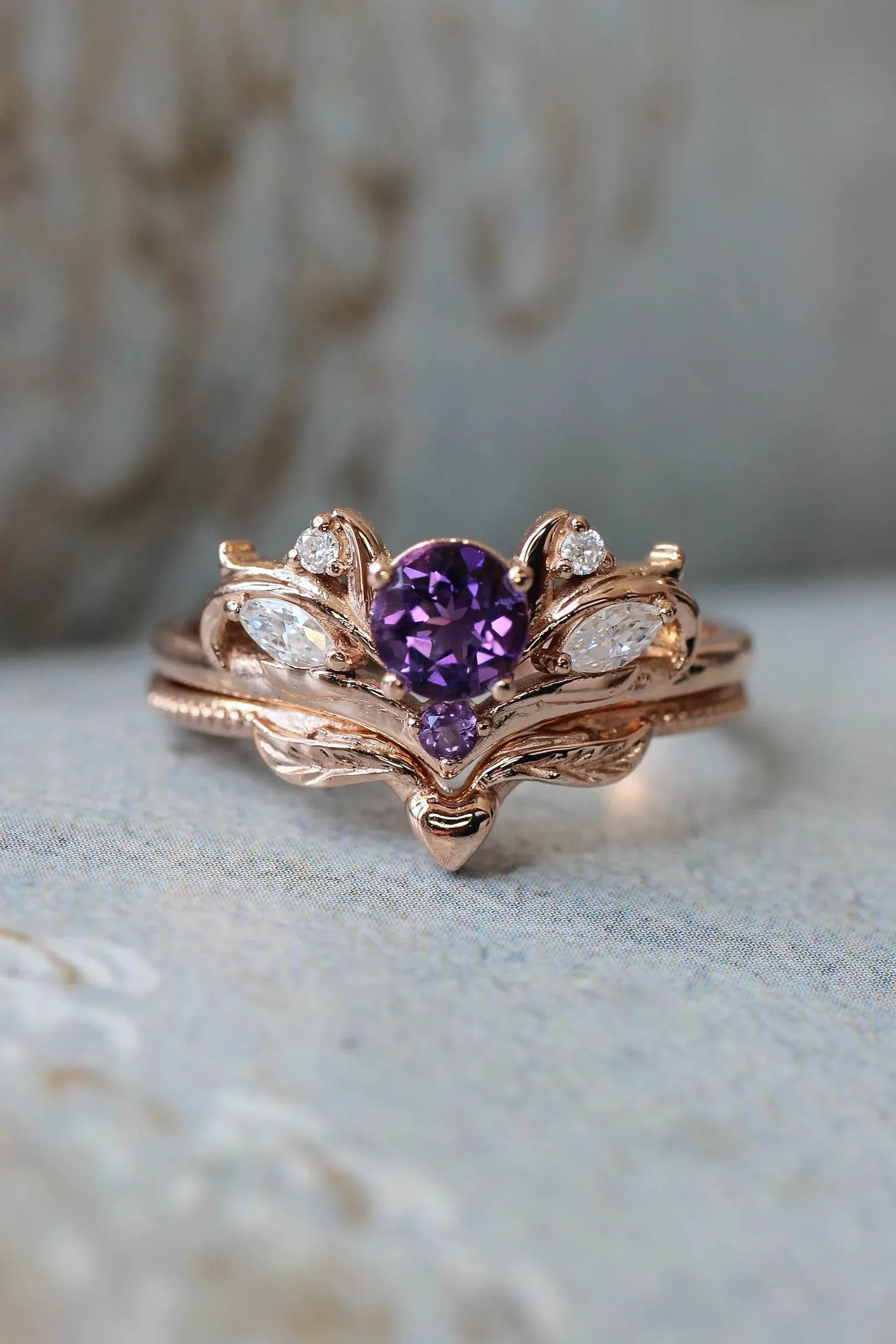 Amethyst Heaven 2 Set Ring