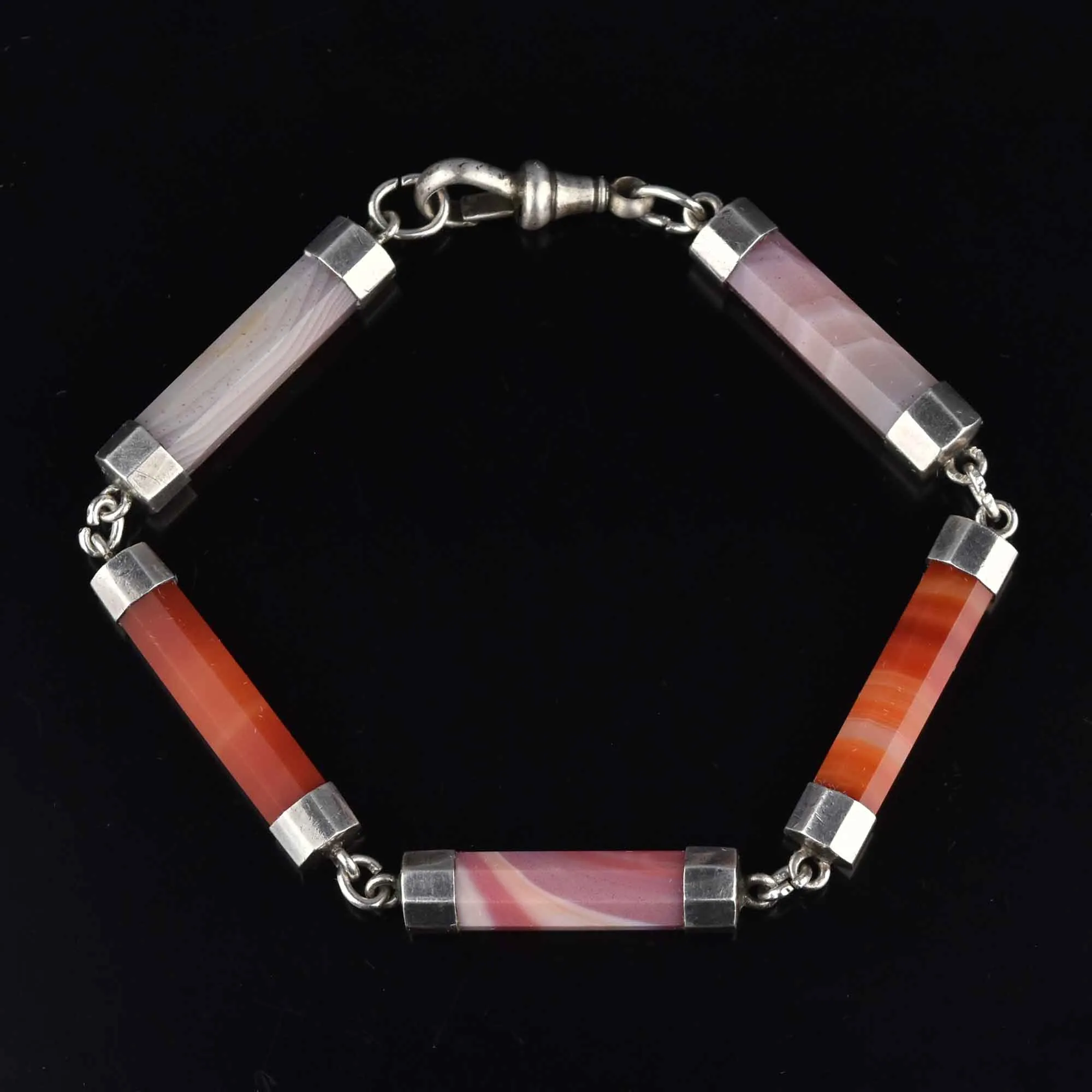 Antique Victorian Scottish Agate Bracelet