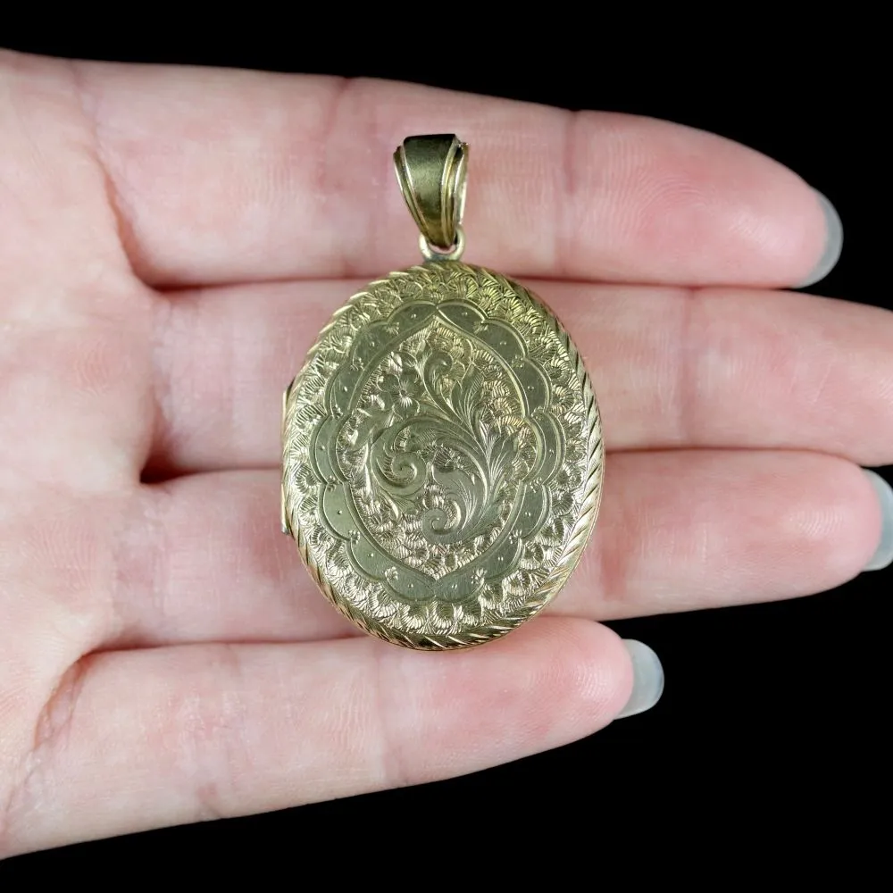 Antique Victorian Solid Gold Locket Circa 1870