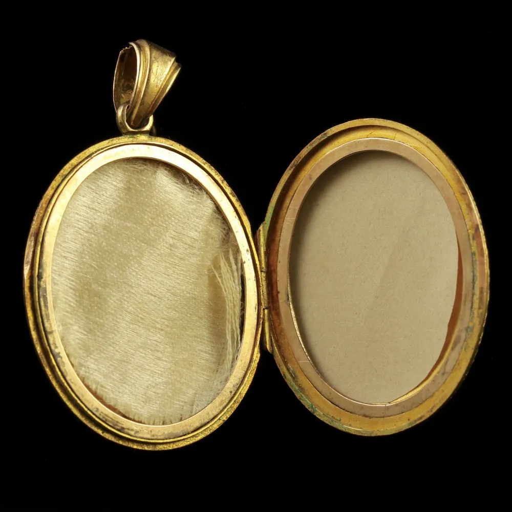 Antique Victorian Solid Gold Locket Circa 1870