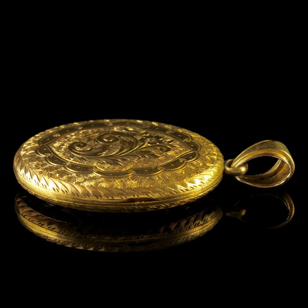 Antique Victorian Solid Gold Locket Circa 1870