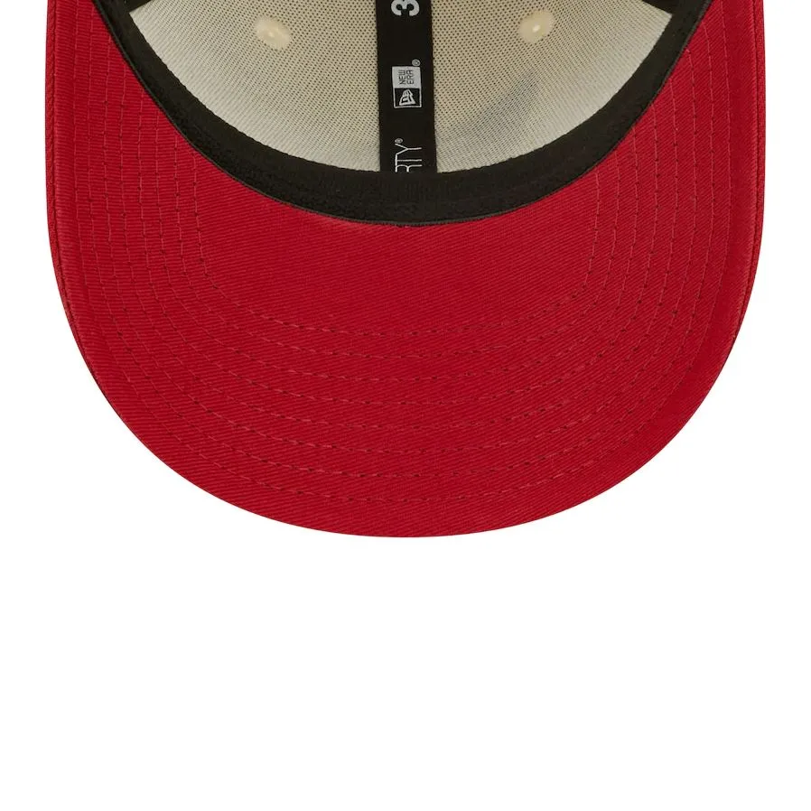 Arizona Cardinals New Era 39THIRTY 2022 Sideline Cream/Red Two Tone Flex Hat