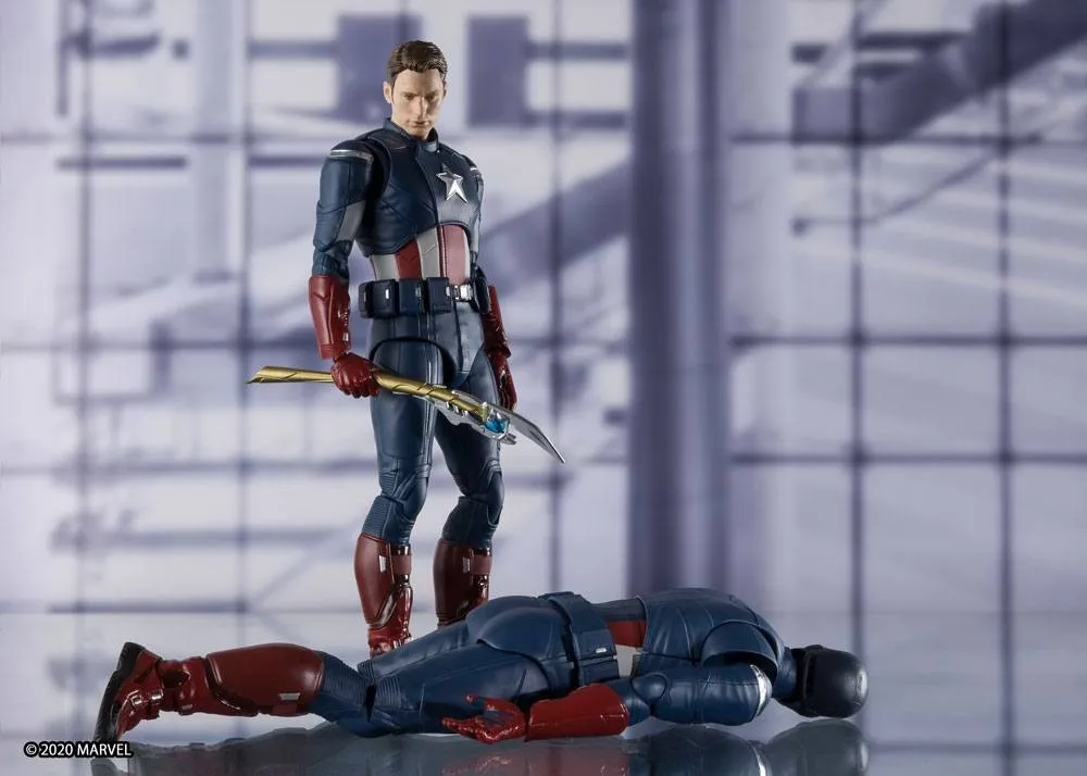 Avengers: Endgame S.H. Figuarts Action Figure Captain America Cap VS. Cap Edition 15 cm (Bandai Tamashii Nations)