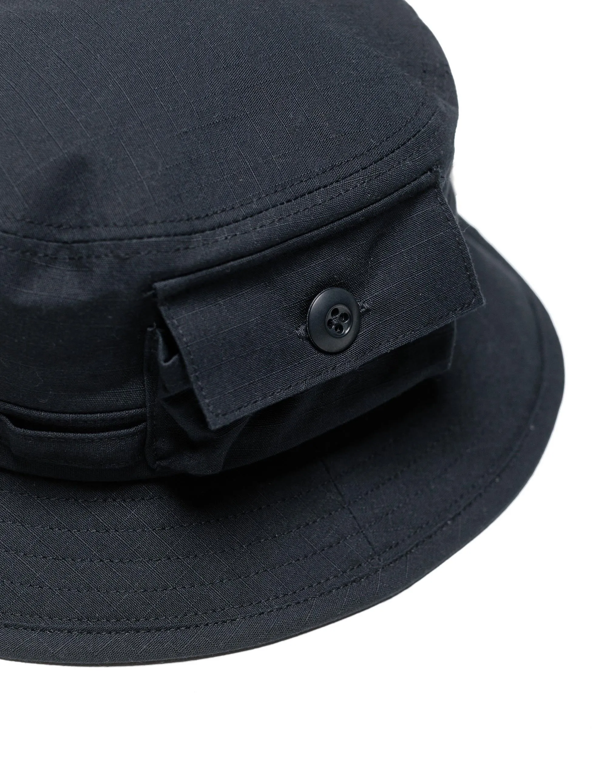 Beams Plus Lost & Found MIL Jungle Hat Cotton Ripstop Black