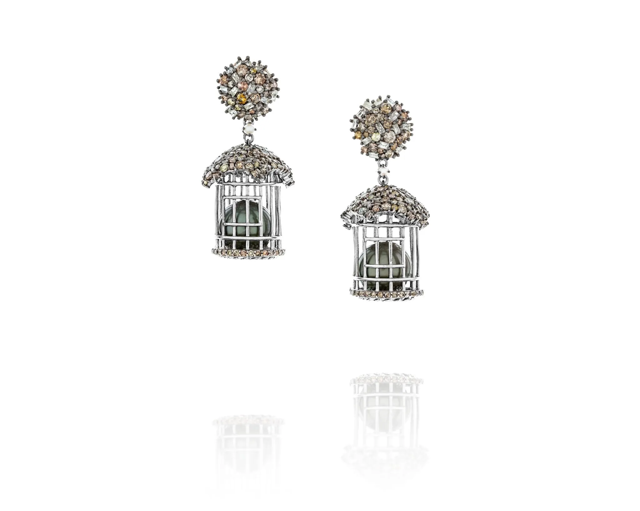 Birdcage Tahitian Earrings