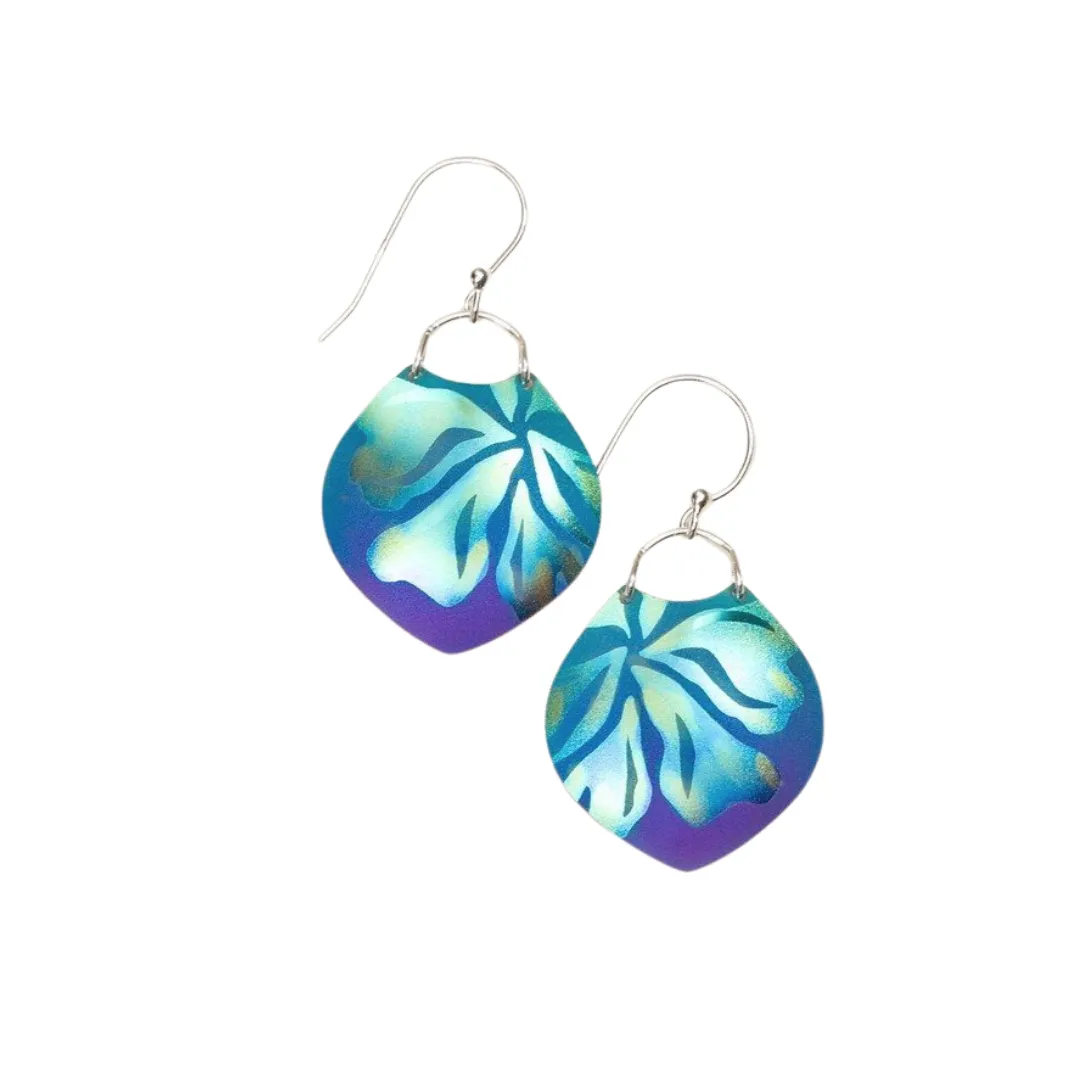 Blue/Turquoise Gardenia Earrings