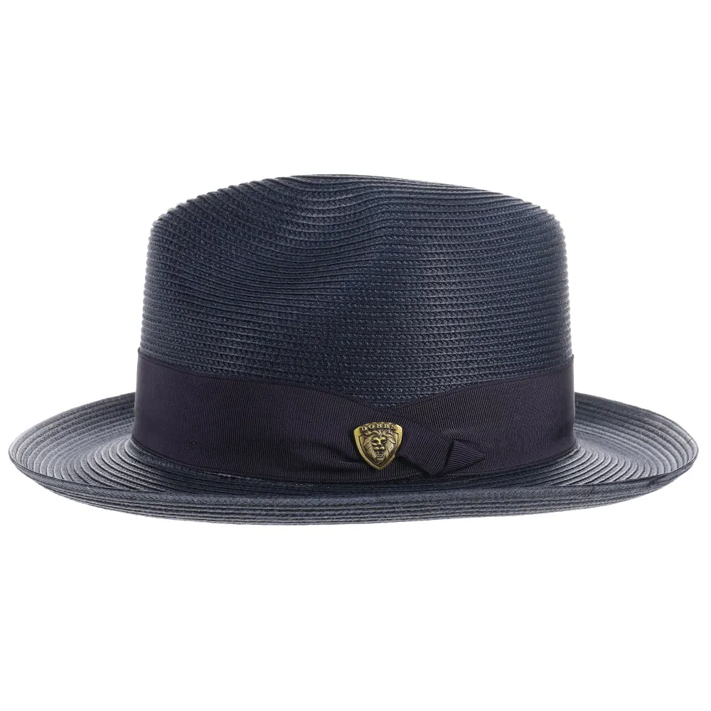 Burgundy Straw Fedora Hat