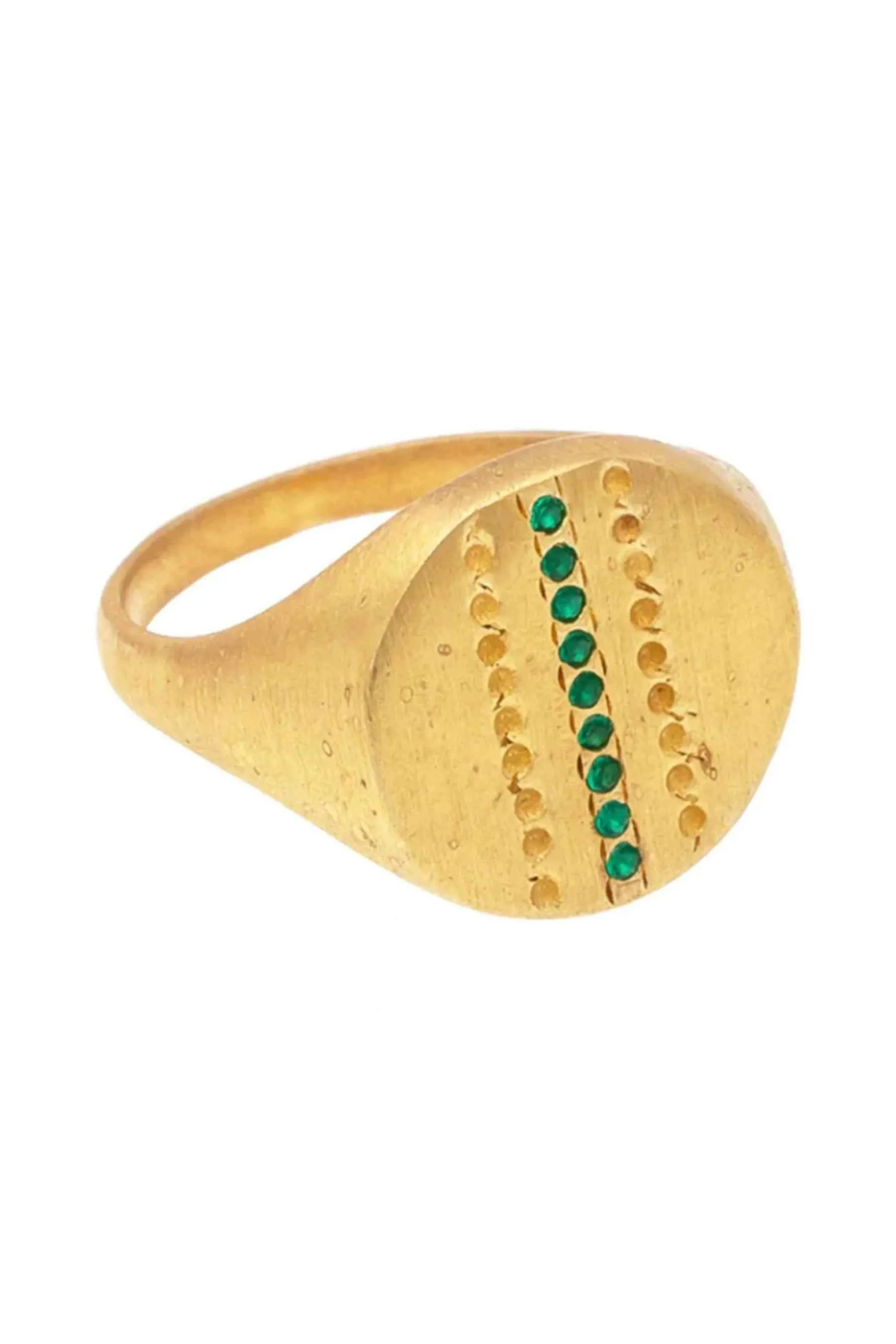 Carmen Signet Ring | Green Zircon