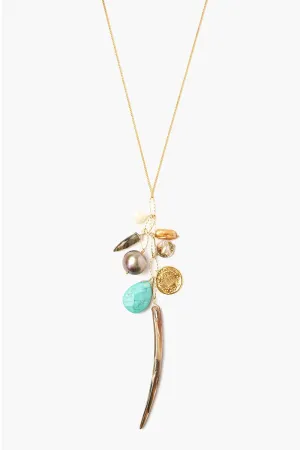 Chan Luu Abalone Mix Charm Layering Necklace