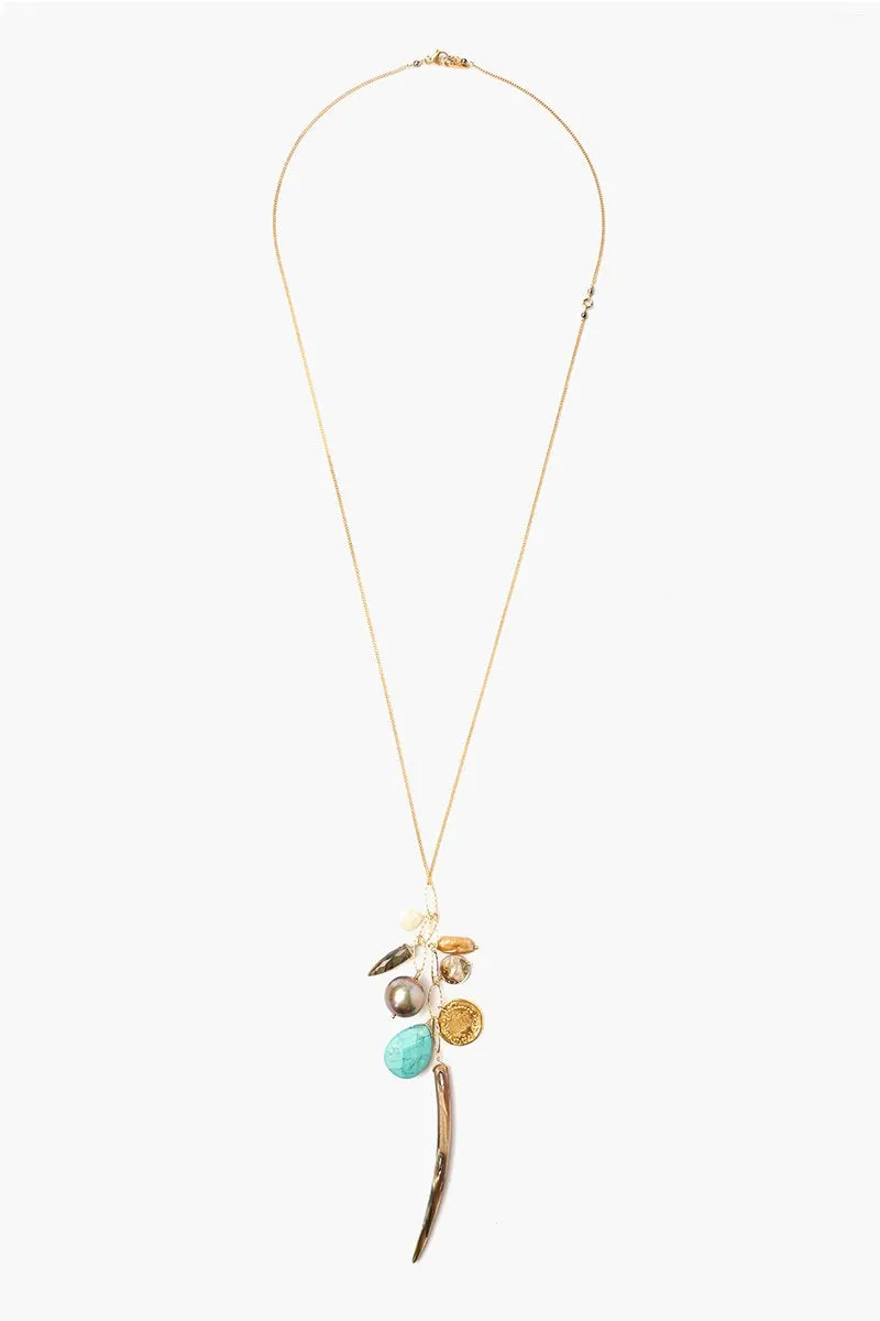 Chan Luu Abalone Mix Charm Layering Necklace