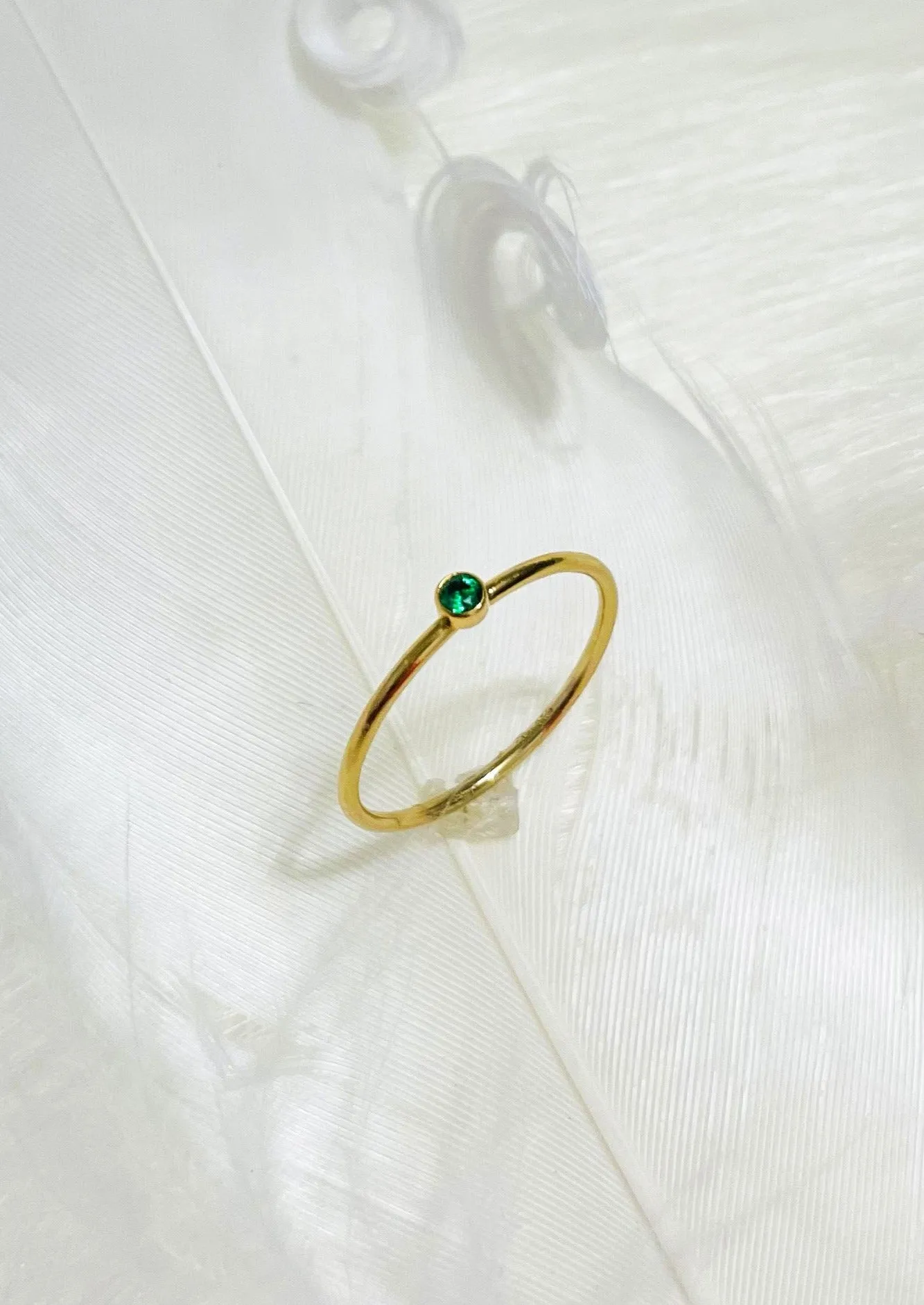 CHOLE | EMERALD GOLD RING