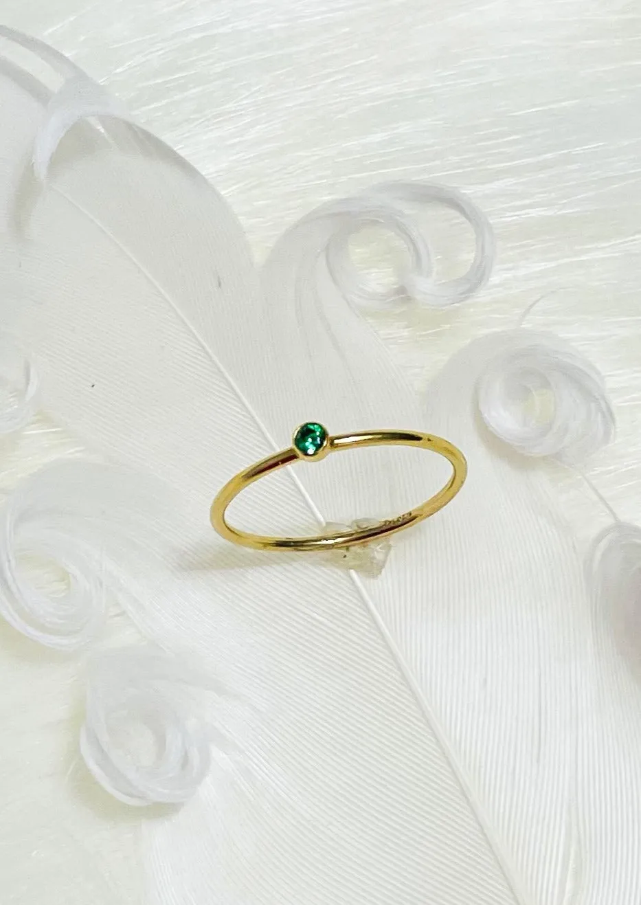 CHOLE | EMERALD GOLD RING