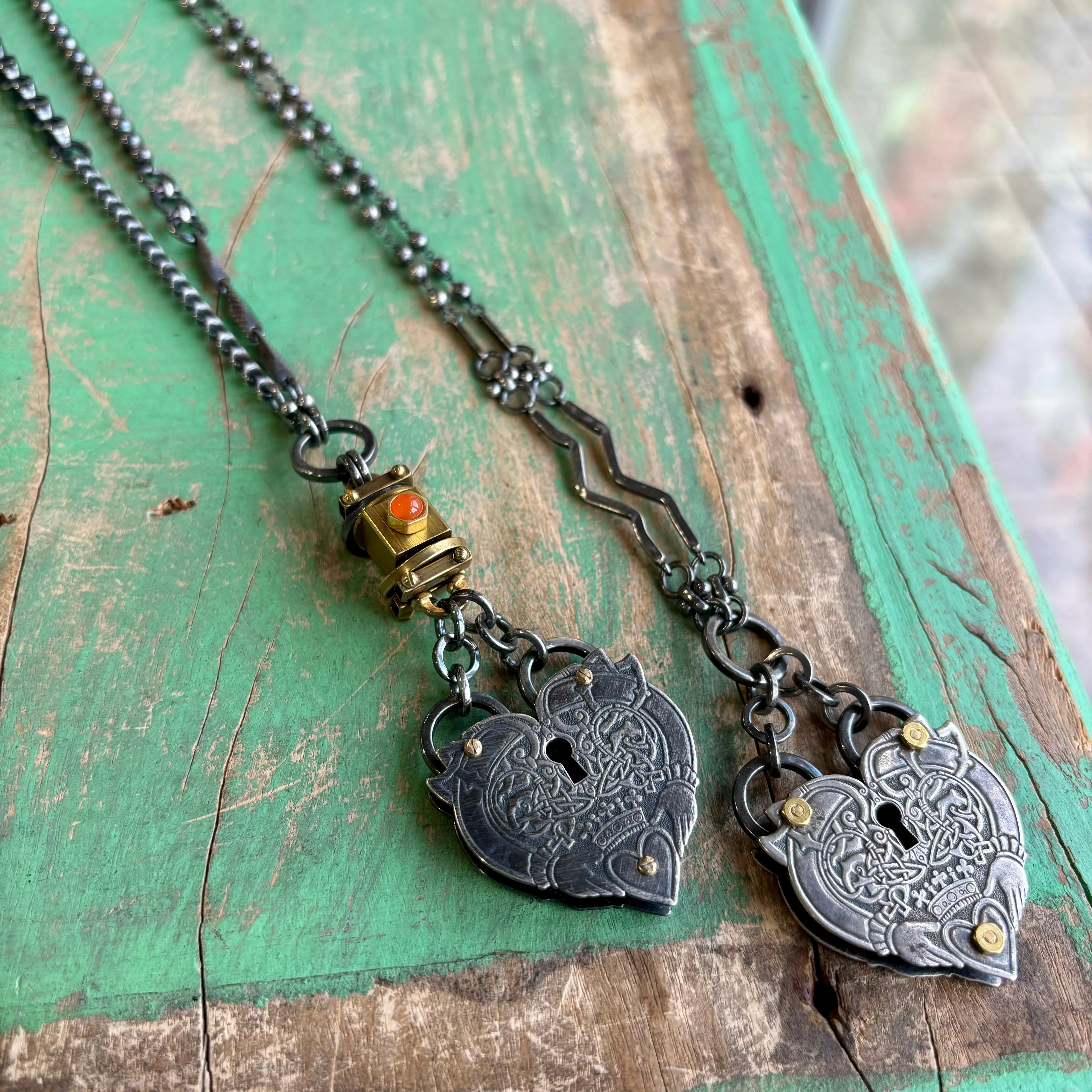 Claddagh Heart Lock Necklace