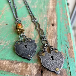 Claddagh Heart Lock Necklace