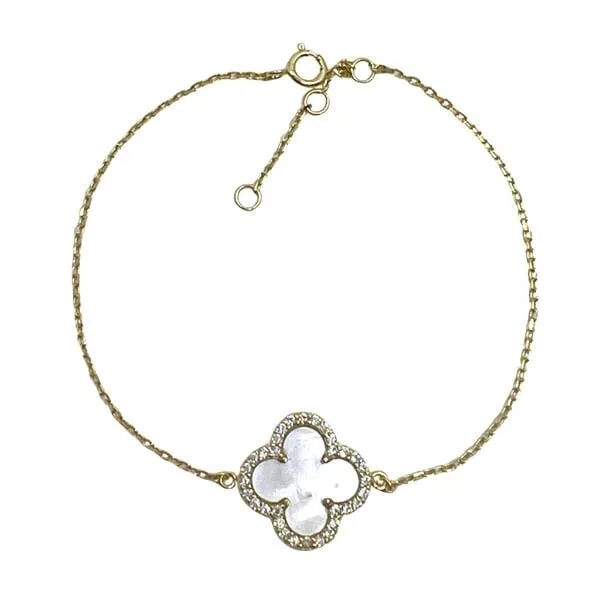 Clover 'Halo" Bracelet: Gold Vermeil (BCG45CLVR)