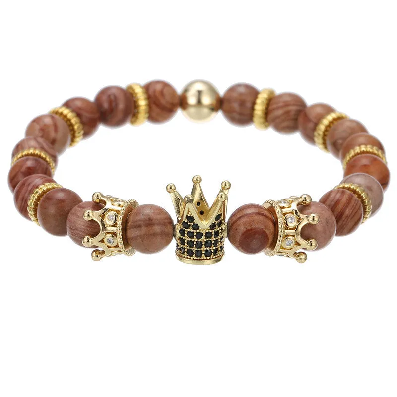 Crown hexagon bracelet