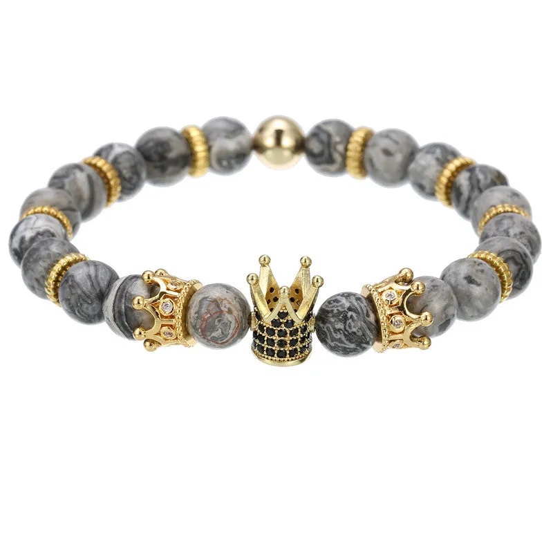 Crown hexagon bracelet