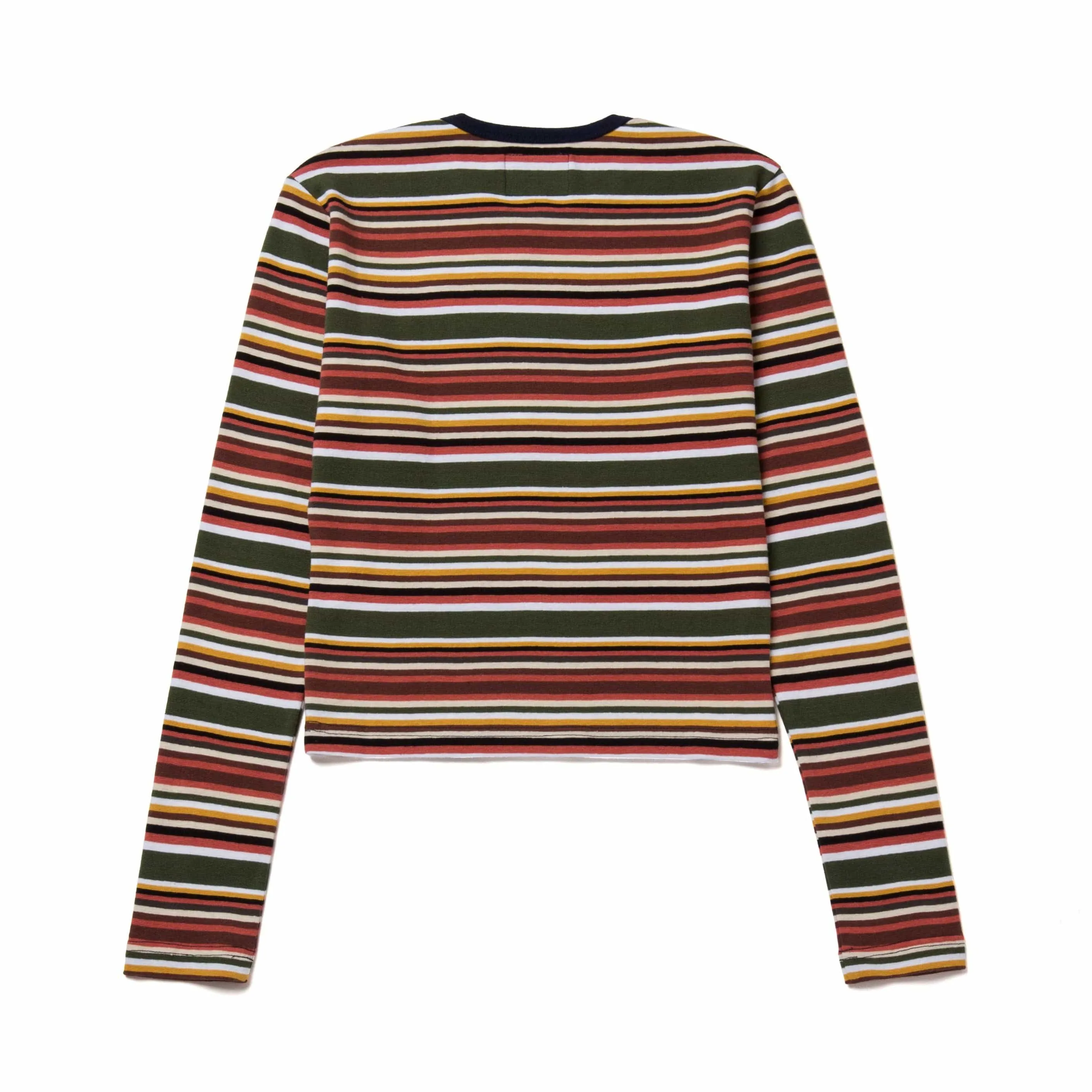 CROWN STRIPE JERSEY L/S TOP - BRICK