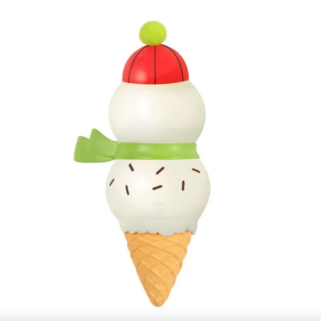 Dad Snowman Ice Cream Cone 2024 Ornament