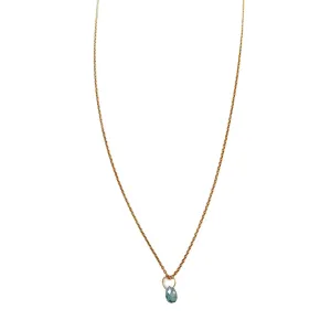 Diamond Drop gold plated diamond necklace