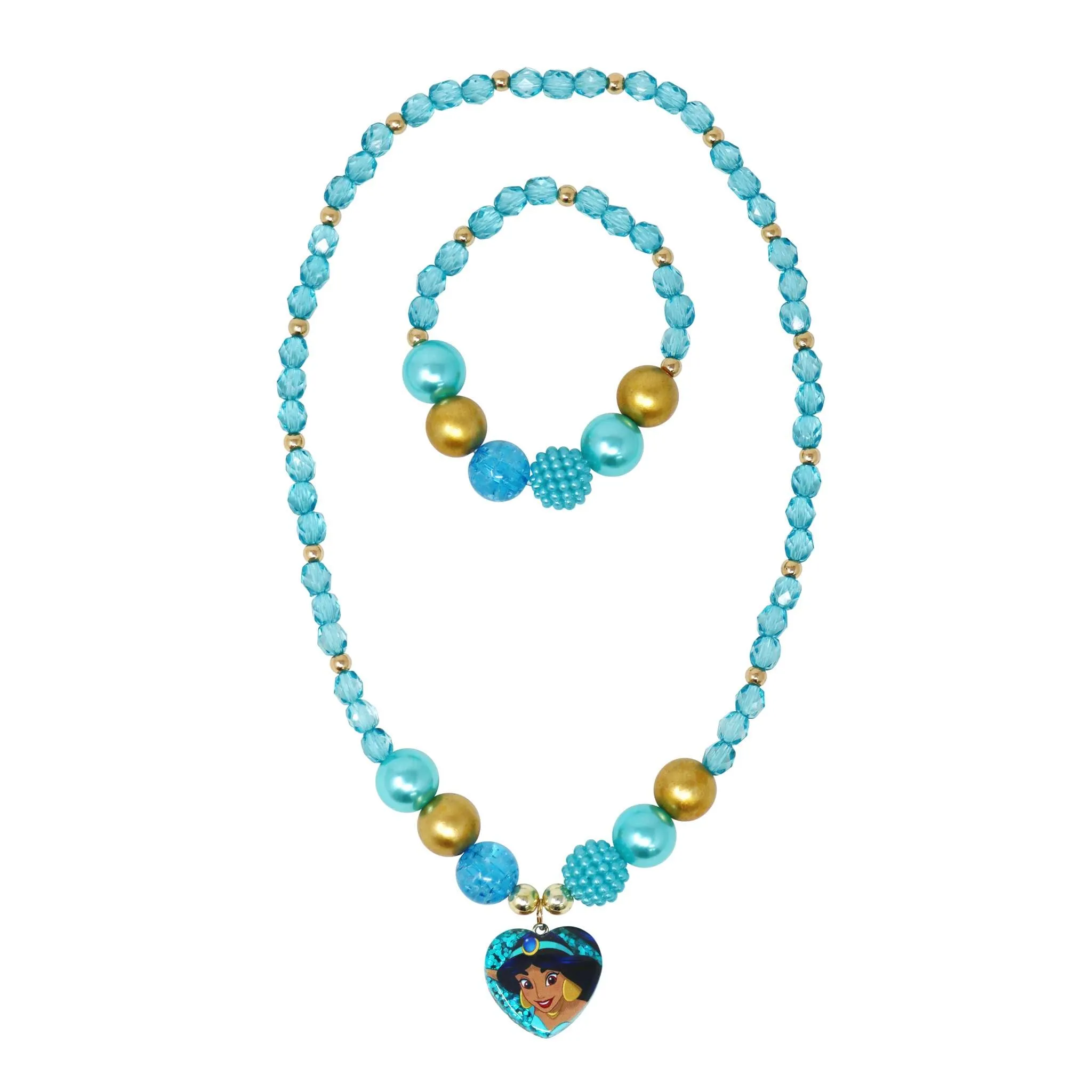 Disney Princess Jasmine Necklace & Bracelet Set