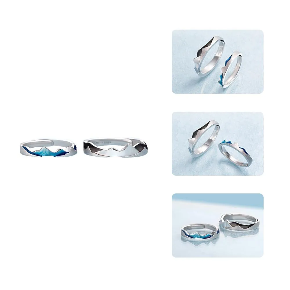 Enchanting Silver Couple Rings